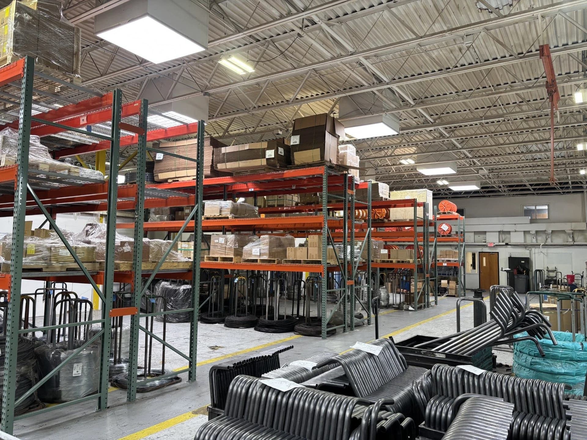 Packaged wire inventory at the American Wire Works warehouse